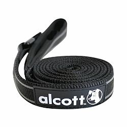 Alcott reflexné vodítko pre psy čierne, veľkosť M
