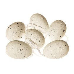 Sada závesných kropenatých veľkonočných vajíčok 6 cm, 6 ks