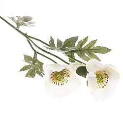Umelá kvetina Vlčí mak 65 cm, biela 