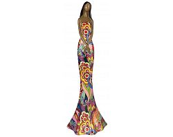 Dekoračná soška Žena vo farebných šatách, 36 cm%